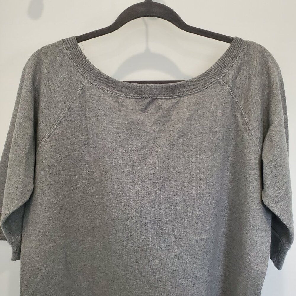 Norma Kamali Women's Grey 3/4 Sleeve Tunic Sweatshirt or Boxy Mini Dress  M - Picture 5 of 10